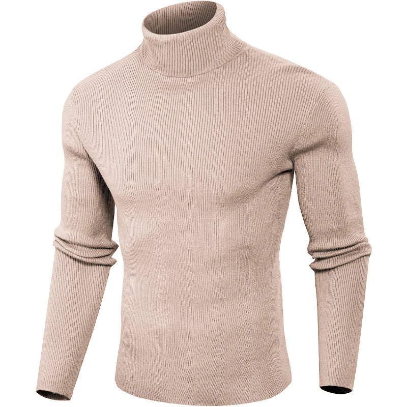 Herren Rollkragen Pullover Sweatshirt Leichter Pulli Sweater Shirt Langarmshirt