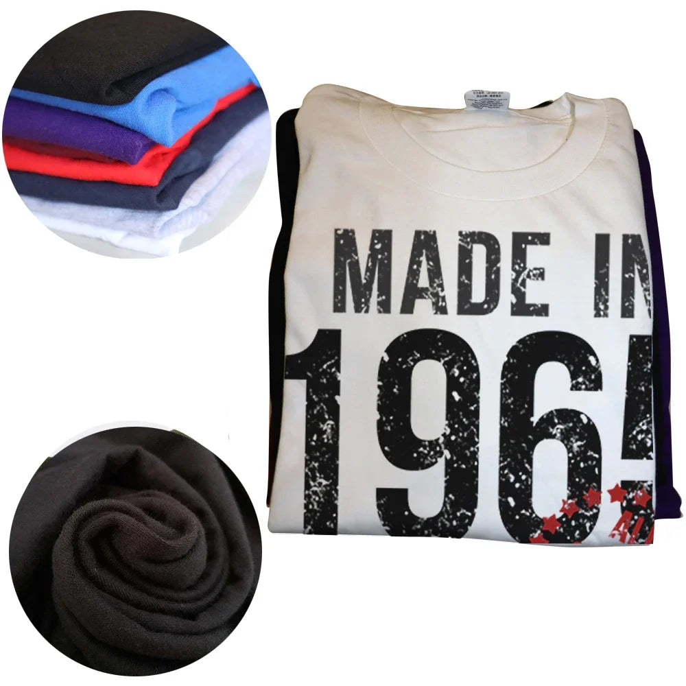 Herren T-Shirt Made In 1965 Shirt Unisex Streetwear Tank Top 100% Baumwolle