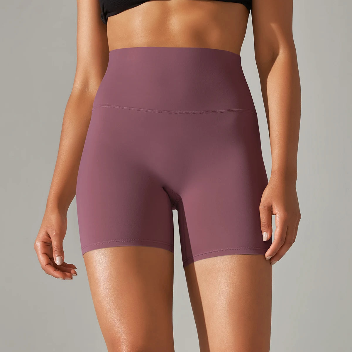 Damen Yoga Shorts hohe Taille Push-Up Damen Sport Hot Pants Fitness Gym Hotpants