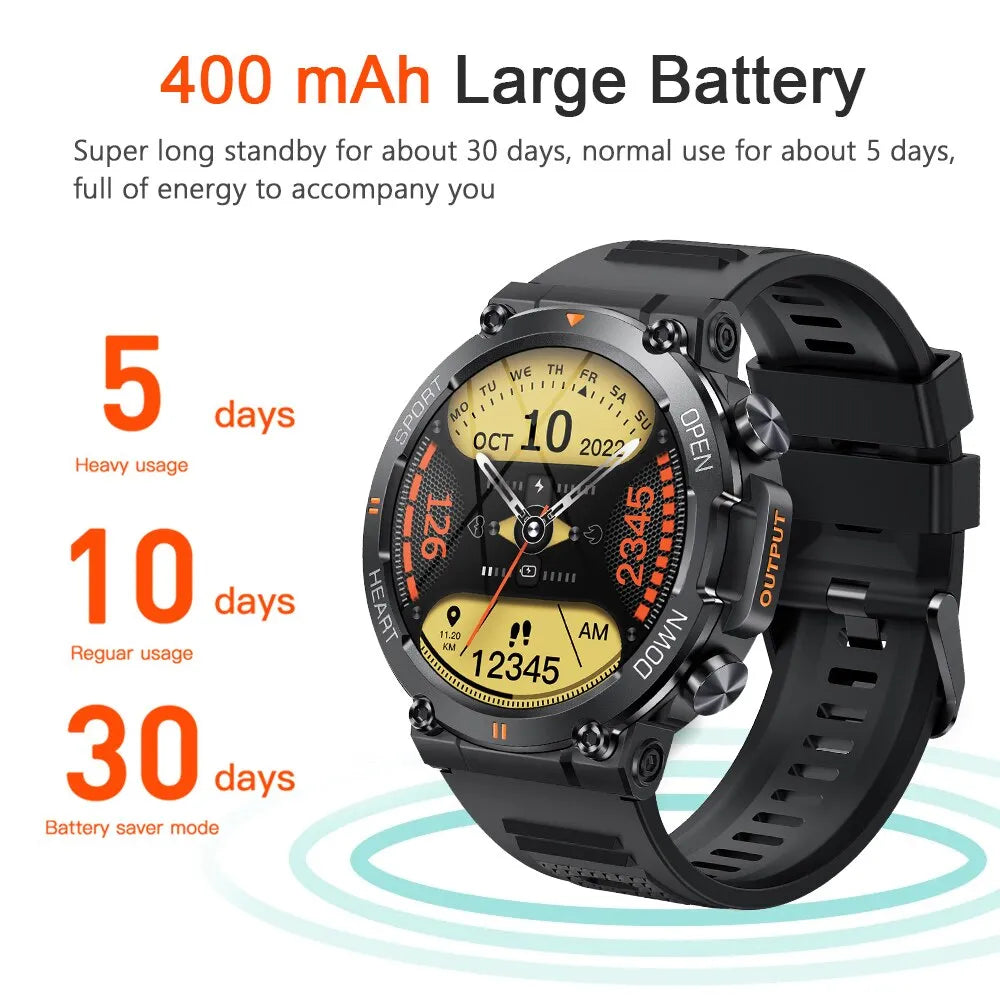 Herren Armbanduhr Digital Uhr Silber Edelstahl Quarzuhr Bluetooth Smartwatch