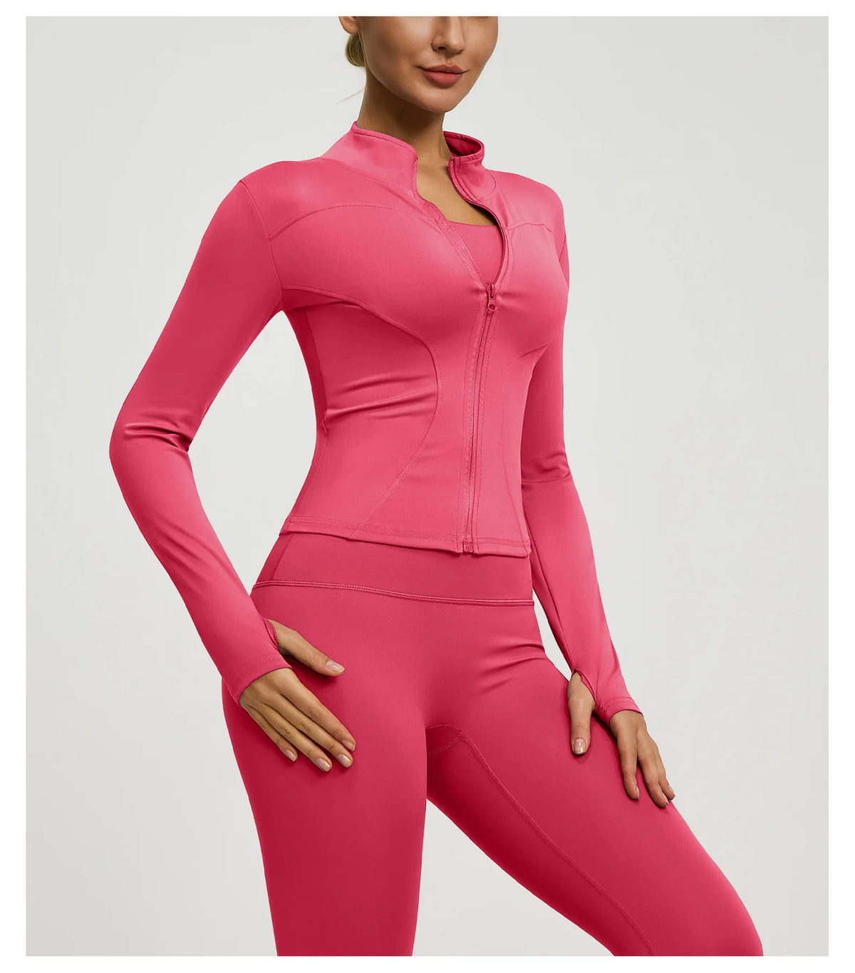 Felpa Donna Giacca Sportiva Con Zip Tuta Maniche Lunghe Cappuccio Maglia Shirt