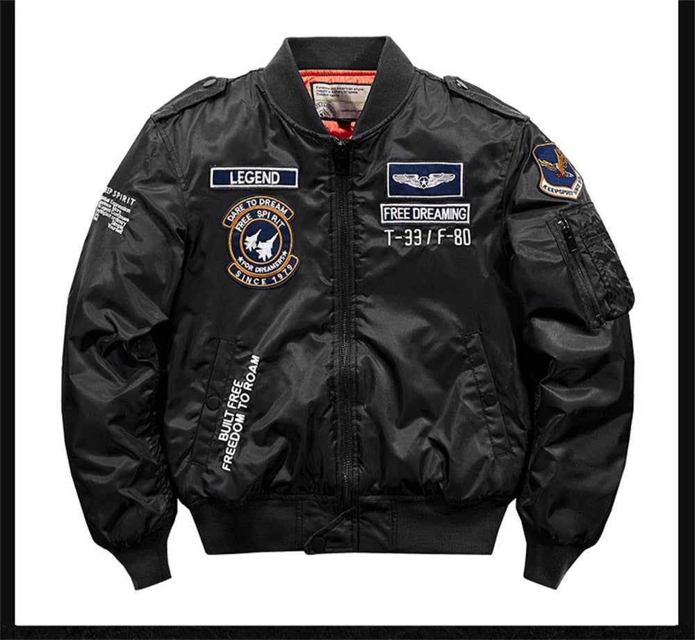 MA-1 Bomber Jacke Fliegerjacke Baseball Pilotenjacke Baseballjacke Air Force