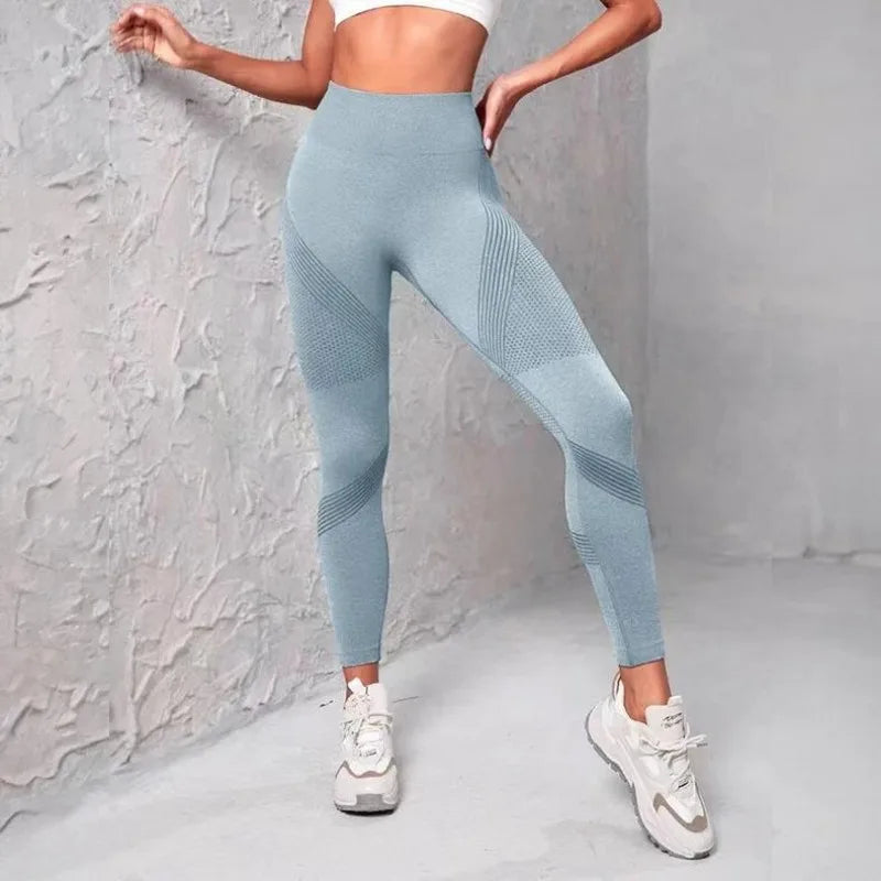 Damen Yoga Leggings Push Up Stretch Leggins Sport Hose Fitness Gym Jogginghose