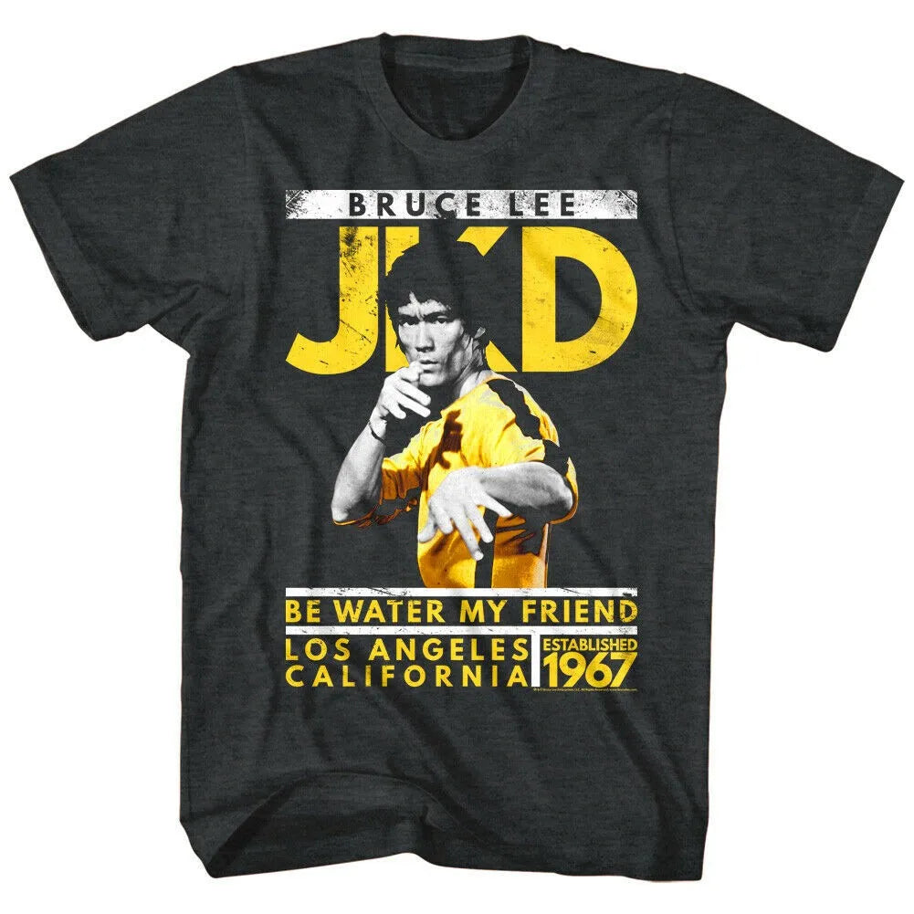 Herren Fashion Vintage Jeet Kune Do Kung Fu T-Shirt Rundhals Unisex Streetwear