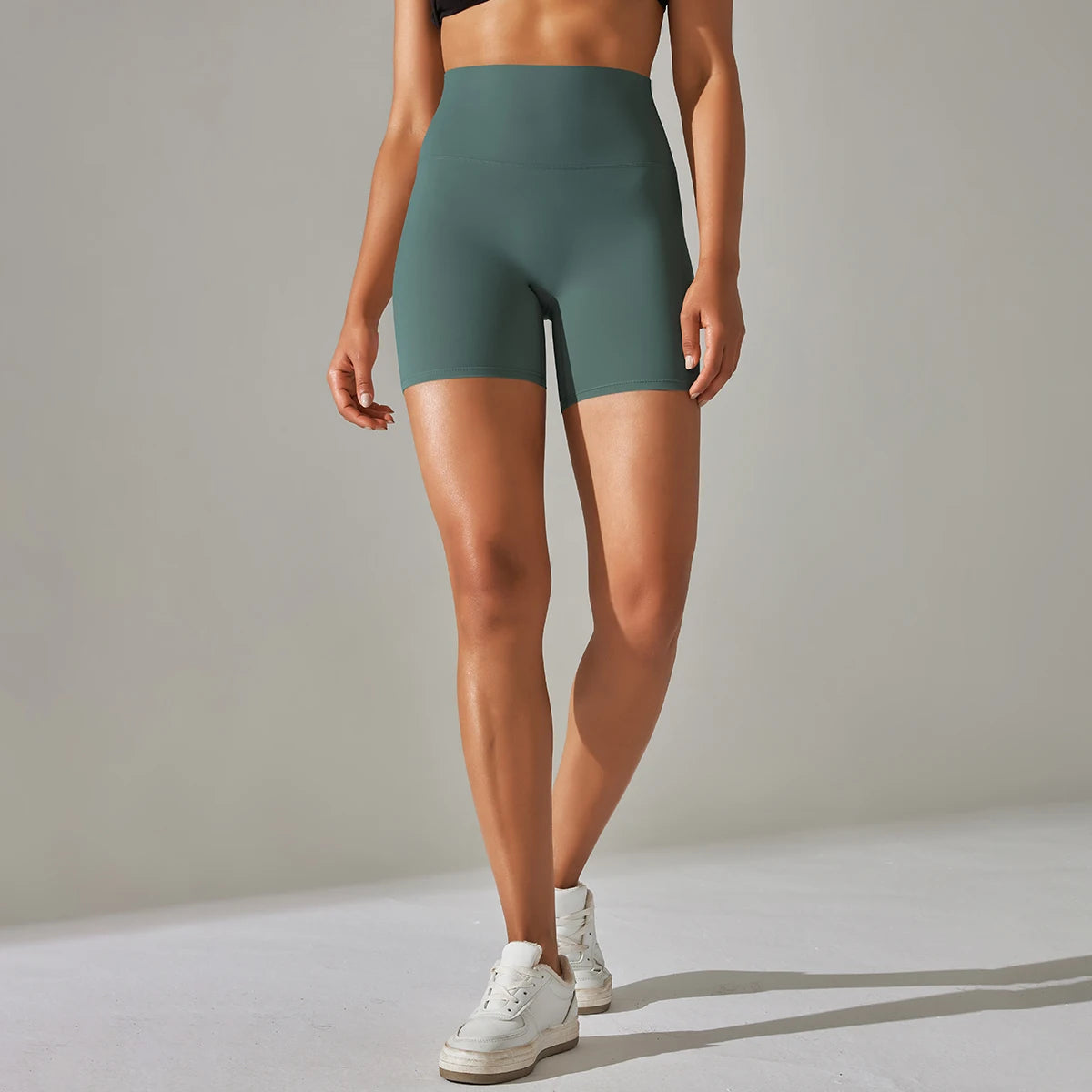 Damen Yoga Shorts hohe Taille Push-Up Damen Sport Hot Pants Fitness Gym Hotpants