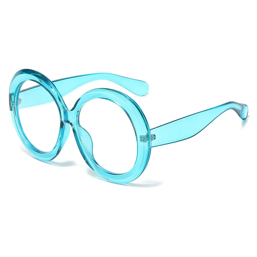 JNPCXI Übergroße Runde Sonnenbrille Frauen Männer Luxus Marke Großen Rahmen Sonnenbrille Brille Große Shades Unisex Reiten Brillen