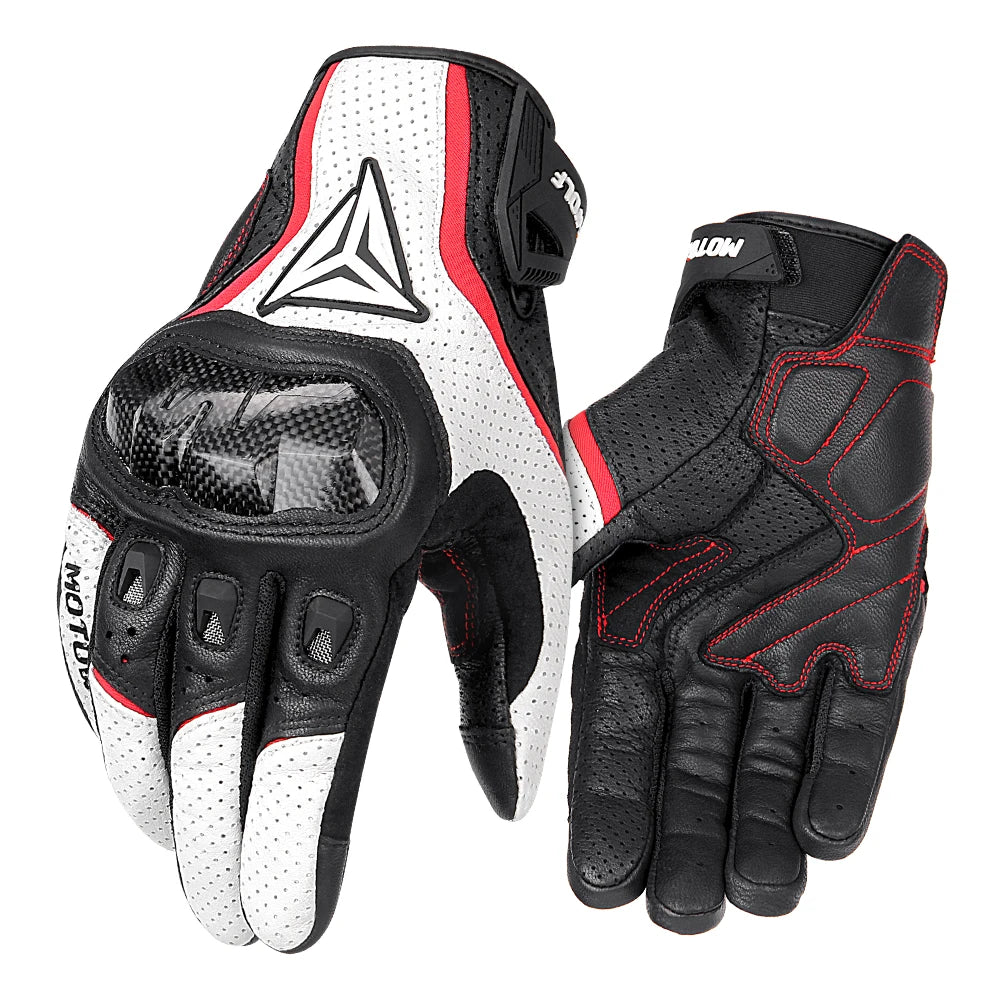 Motorradhandschuhe mit Knöchelprotektor Herren Motorrad Handschuhe Touchscreen