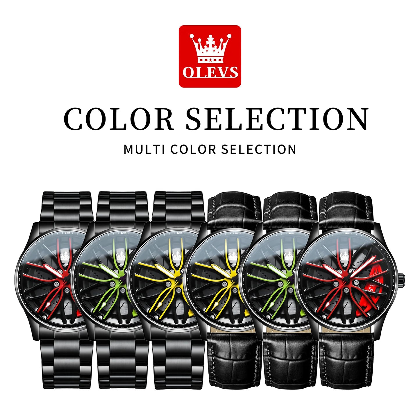 Herren Armbanduhr Edelstahl Felge Fashion Sport Quarz Uhr Chronograph Business
