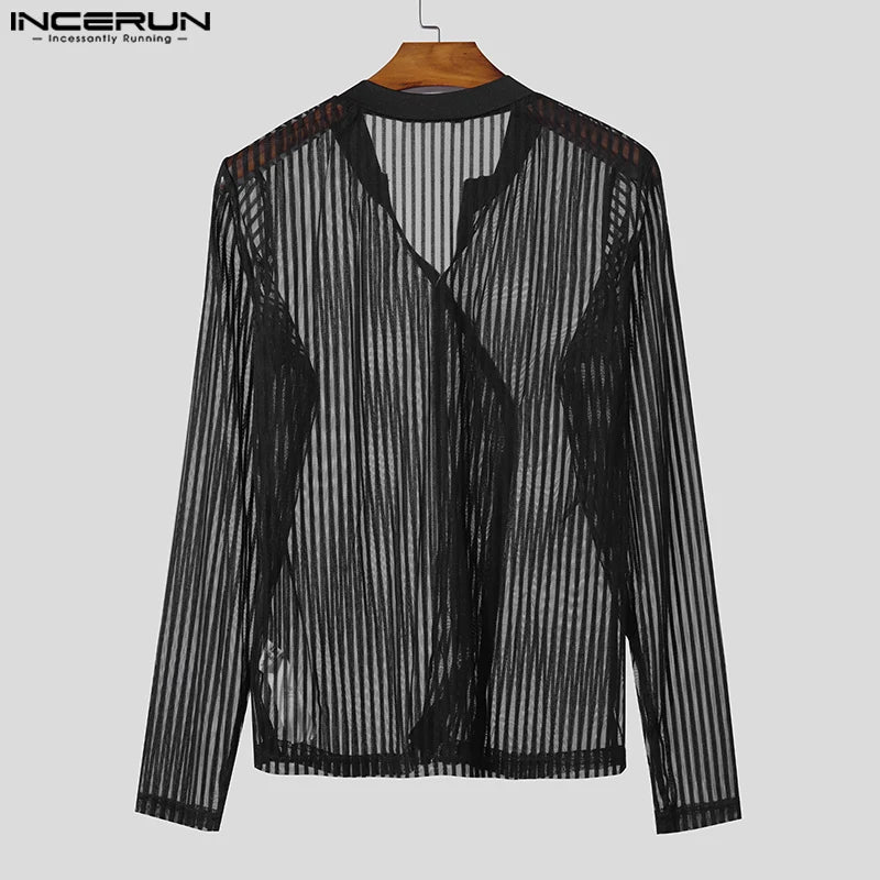 Fetisch Fashion Männer Oberteil Sexy Shirt Herren Body Hemd Transparent Clubwear