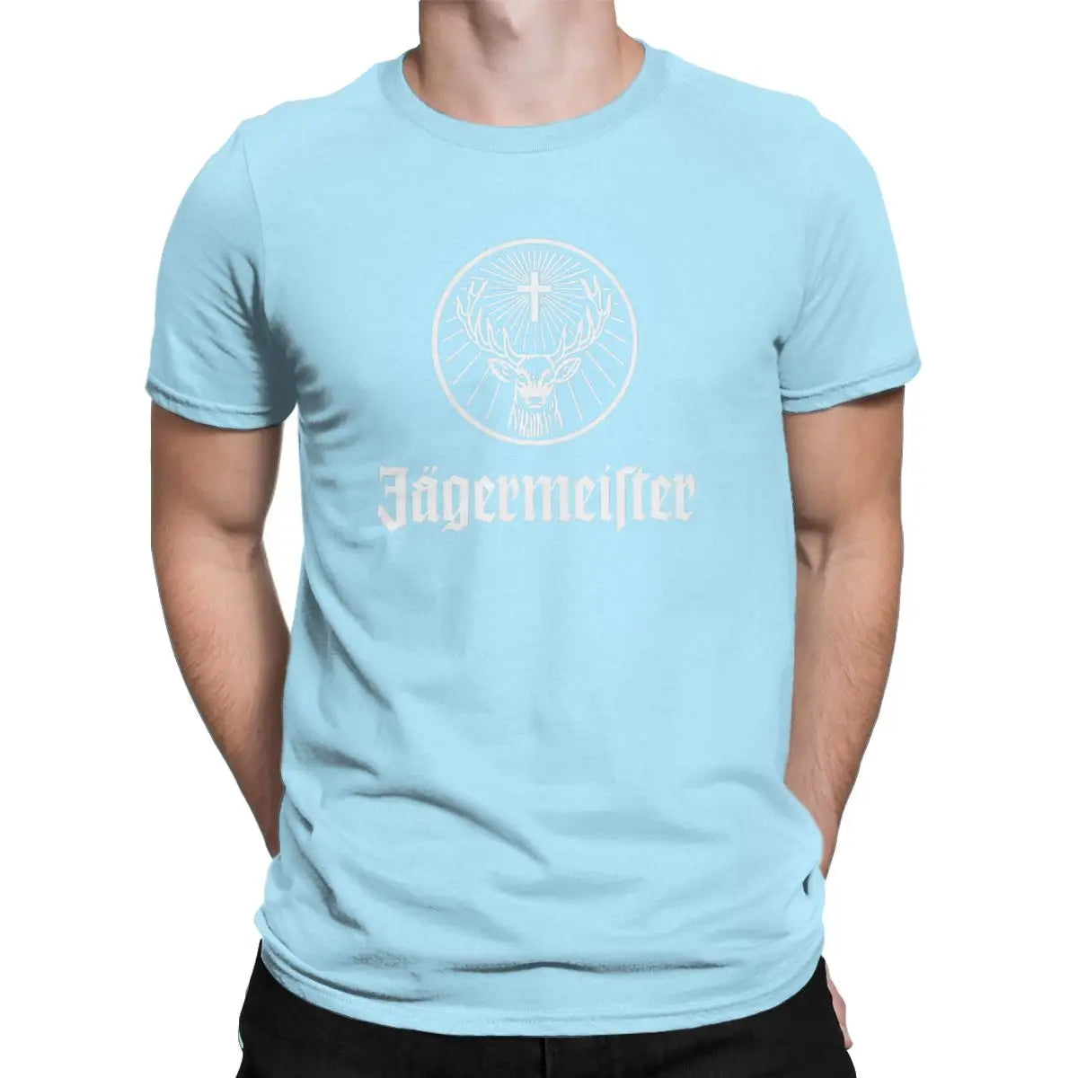 Fashion Herren Jägermeister T-Shirt Rundhals Unisex 100% Baumwolle Streetwear