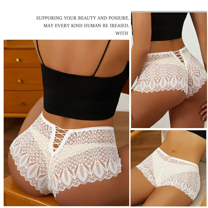 3 Stk Frauen Spitze Tanga String Höschen Sexy Schlüpfer Slip Dessous Unterwäsche
