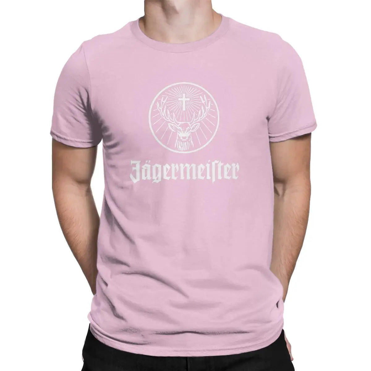Fashion Herren Jägermeister T-Shirt Rundhals Unisex 100% Baumwolle Streetwear