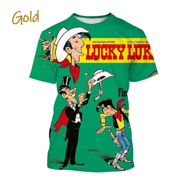 Herren Fashion Vintage 3D T-Shirt Rundhals Unisex Shirt Top Sommer Streetwear