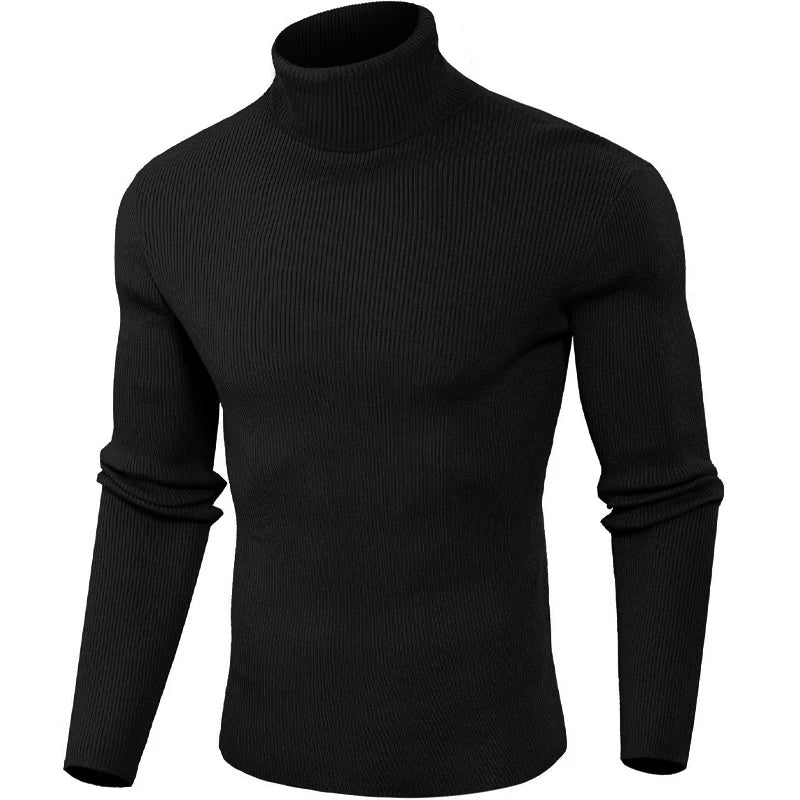 Herren Rollkragen Pullover Sweatshirt Leichter Pulli Sweater Shirt Langarmshirt