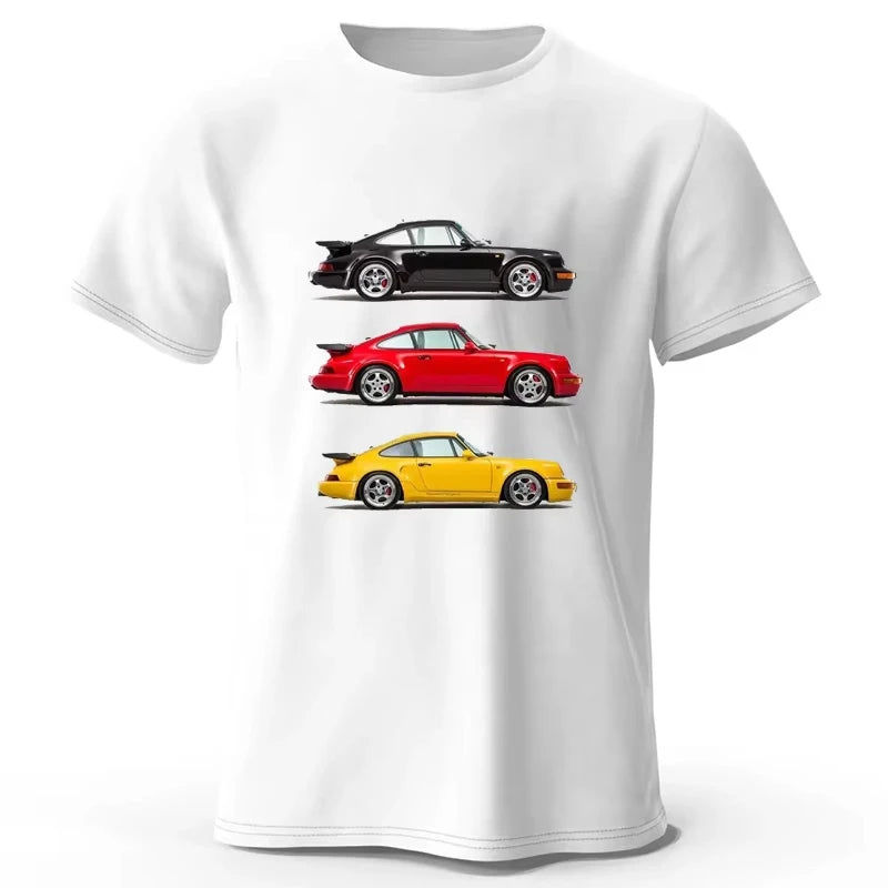 Auto Racing Klassische Grafik T-Shirt Kurzarm Baumwolle T-shirt Übergroßen Tops Sommer Harajuku Streetwear männer Kleidung