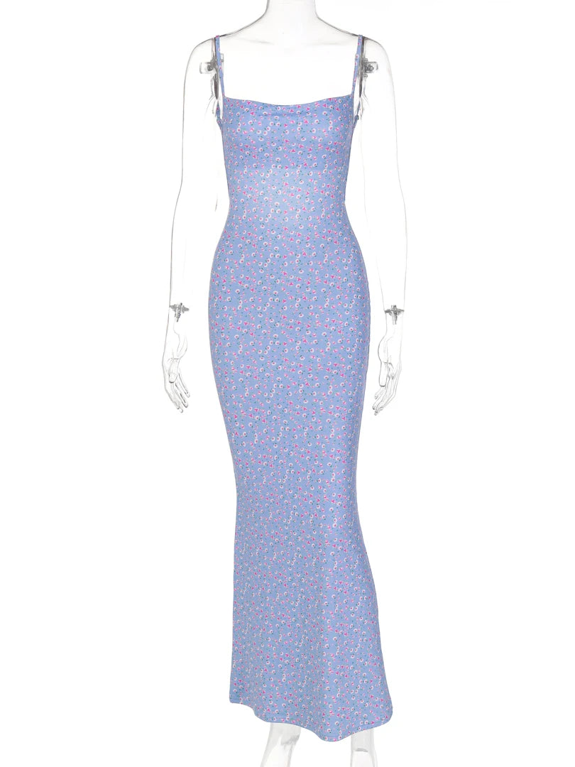 Frauen Kleid rückenfreies Partykleid Langeskleid Spaghettiträger Abendkleid