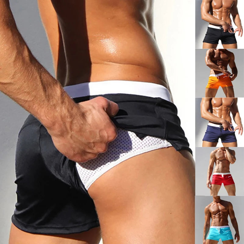Herren Badehose Badeshort Kurze Hose Shorts Schwimmhose 100% Polyester Bermuda