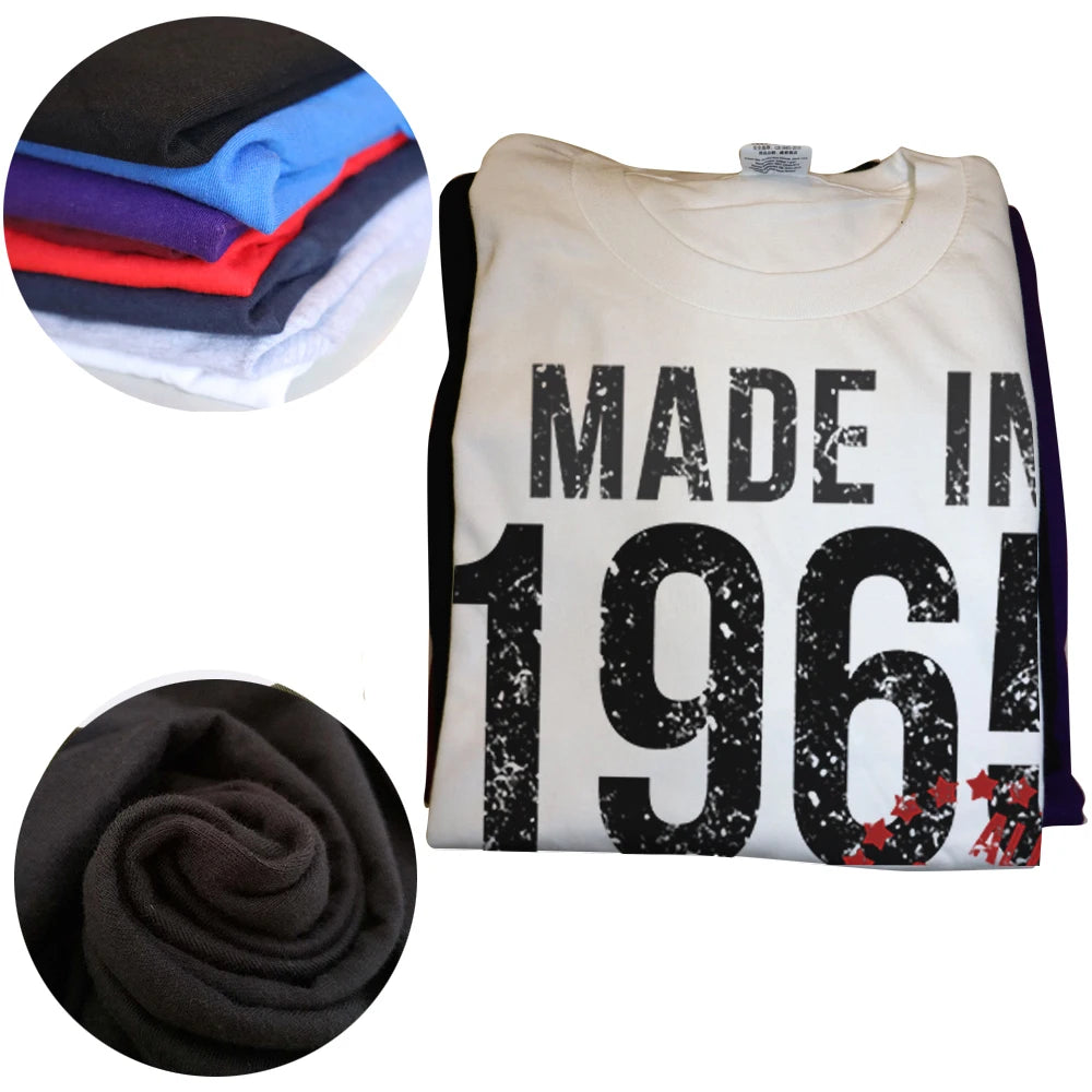 Herren T-Shirt Made In 1965 Shirt Unisex Streetwear Tank Top 100% Baumwolle