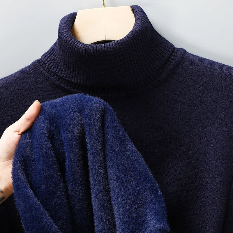 Herren Rollkragen Pullover Sweatshirt Leichter Pulli Sweater Shirt Langarmshirt