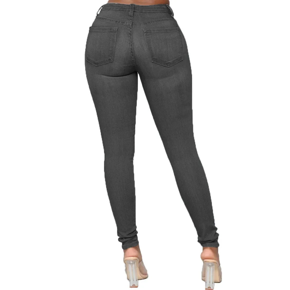 Sexy Damen Jeans Hose Bleistifthose Push Up Denim Style Jeanshose Hüfthose