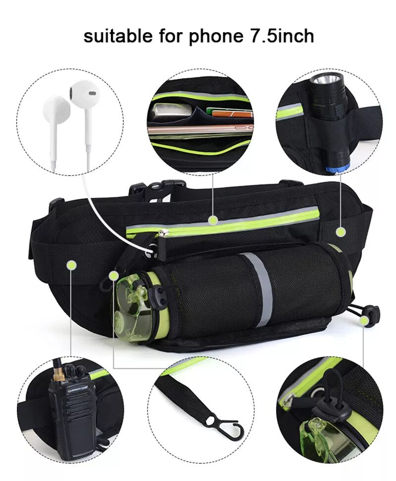 Laufen Gürtel Ohne Wasserflasche Taille Pack Reißverschlusstasche Bauch Tasche