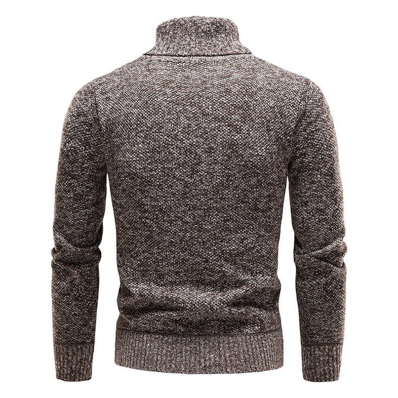 Herren Rollkragen Fleece Pullover Sweatshirt Pulli Sweater Shirt Langarmshirt