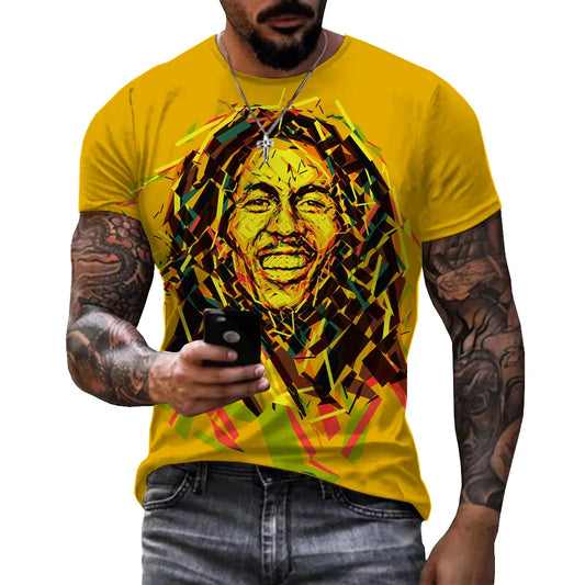 Herren Fashion Vintage 3D T-Shirt Rundhals Unisex Sommer Streetwear