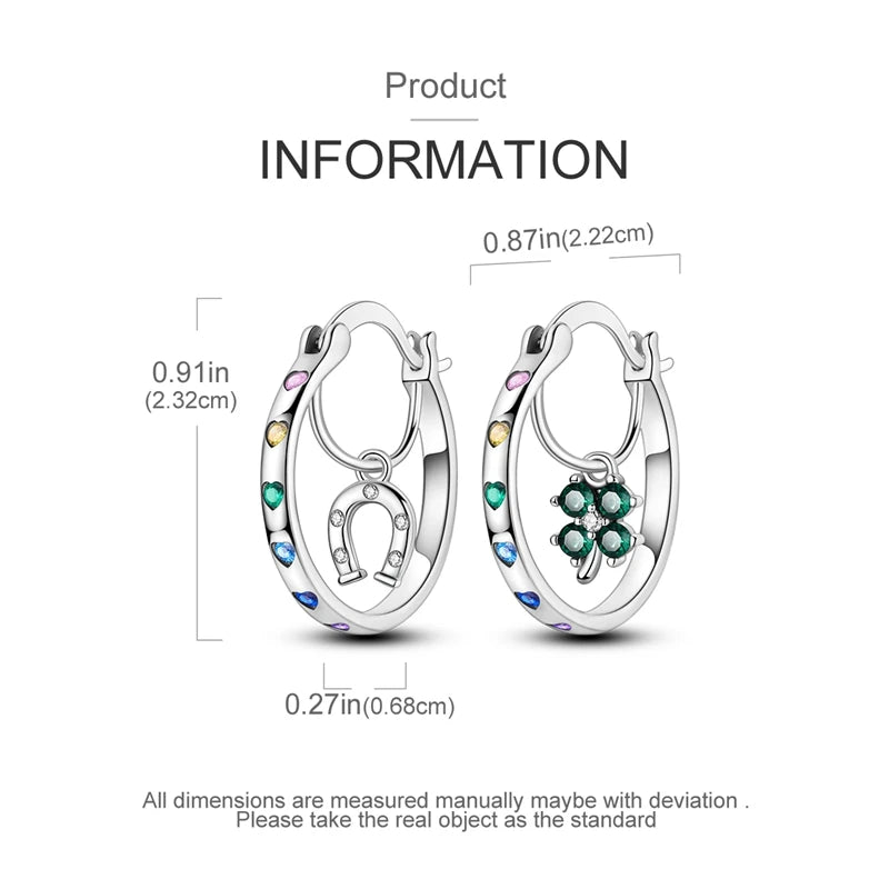 Orecchini a Cerchio in Argento 925 Sterling con Zirconi | Creole Brillantini