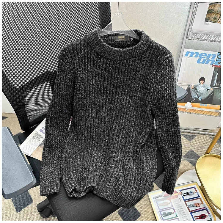 Herren Pullover Sweatshirt Leichter Pulli Sweater Langarm Shirt Strickpullover