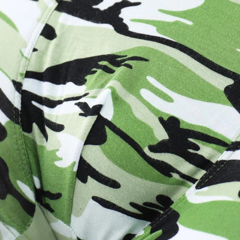 Herren Boxershorts 4er Pack Camouflage Bambusfaser Weich Atmungsaktiv Sexy