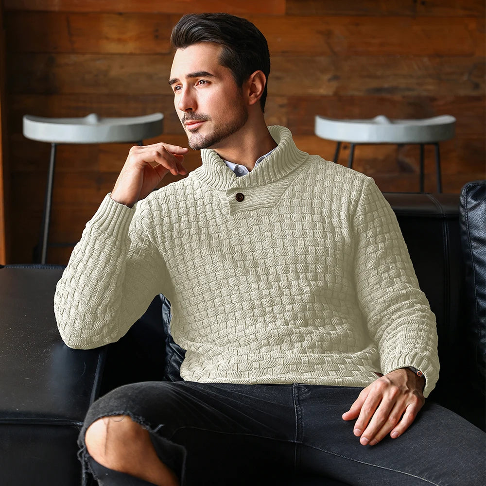 Herren Pullover Sweatshirt Troyer Pulli Sweater Stehkragen Zipper Langarmpulli