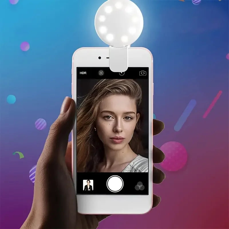LED Ring Blitz Universal Selfie Licht Tragbares Handy 10 LEDs Selfie Lampe Leuch