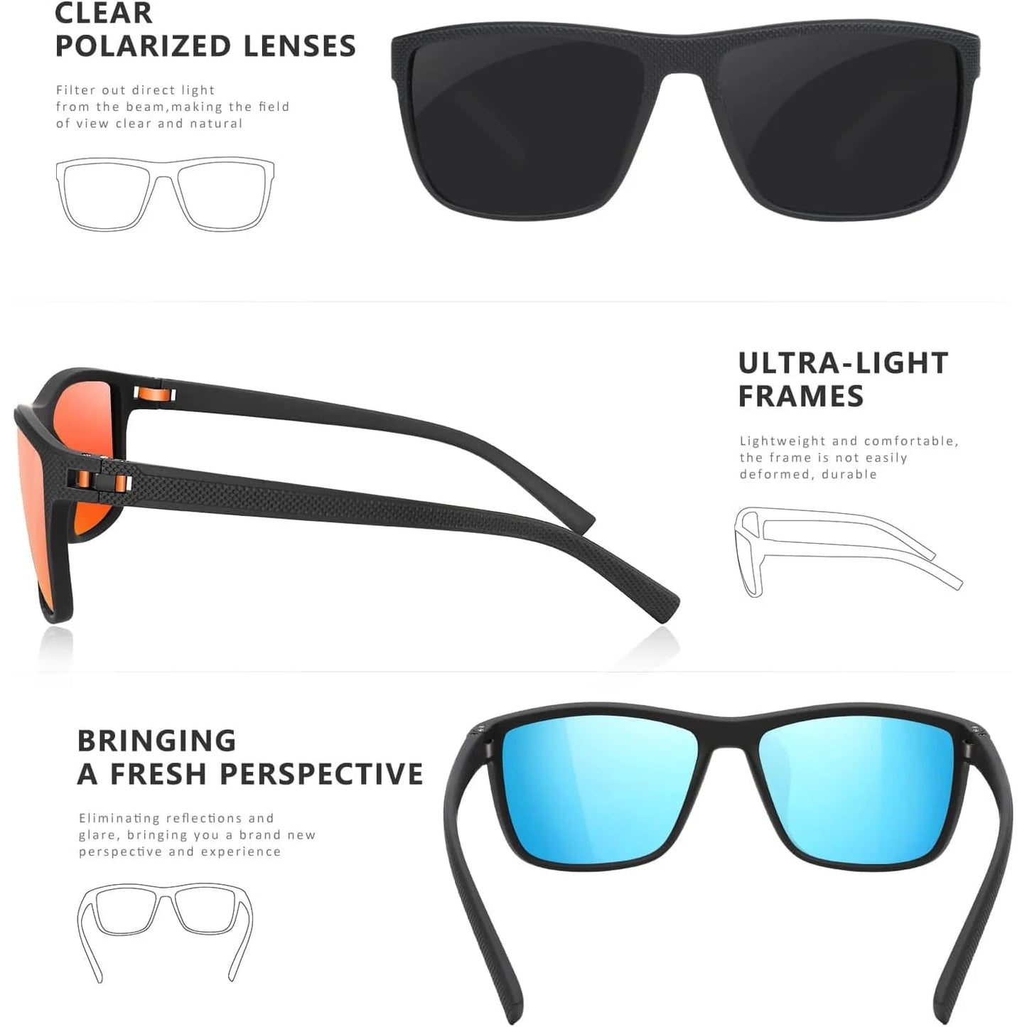 3 Stk Herren Designer Sonnenbrille Polarisierte Pilotenbrille Damen Brille UV400