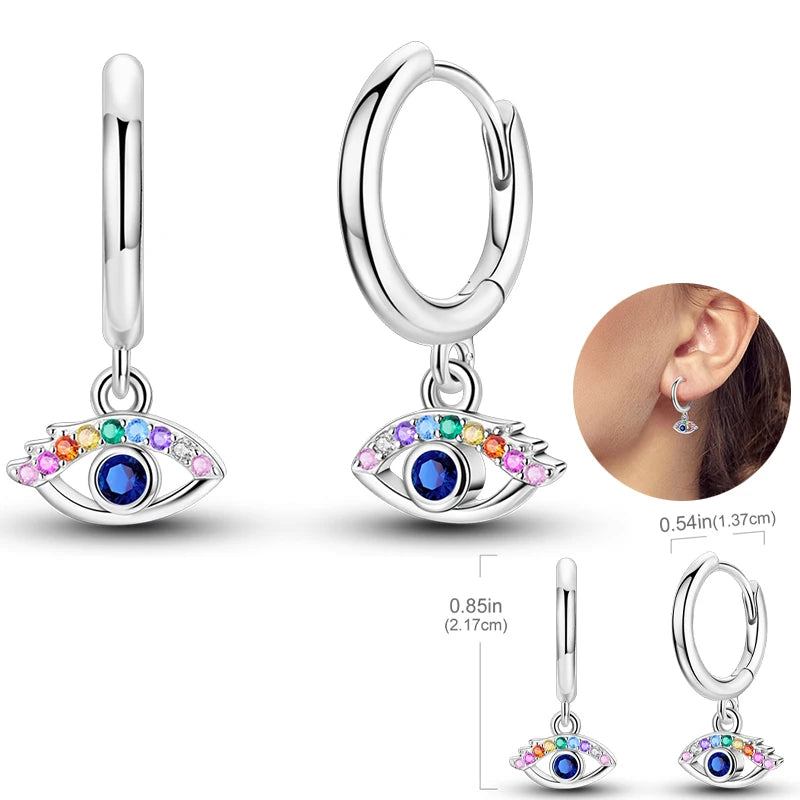 Creolen 925 Silber Ohrringe Zirkonia | Hypoallergen | Luxus Ohrstecker Geschenk