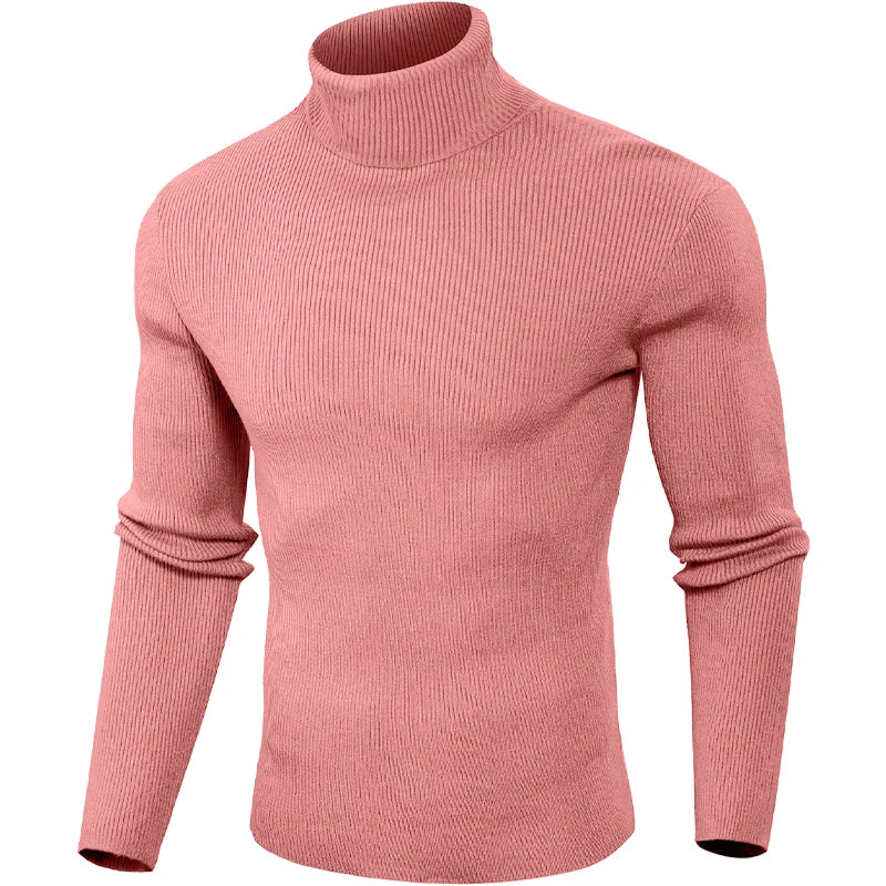 Herren Rollkragen Pullover Sweatshirt Leichter Pulli Sweater Shirt Langarmshirt