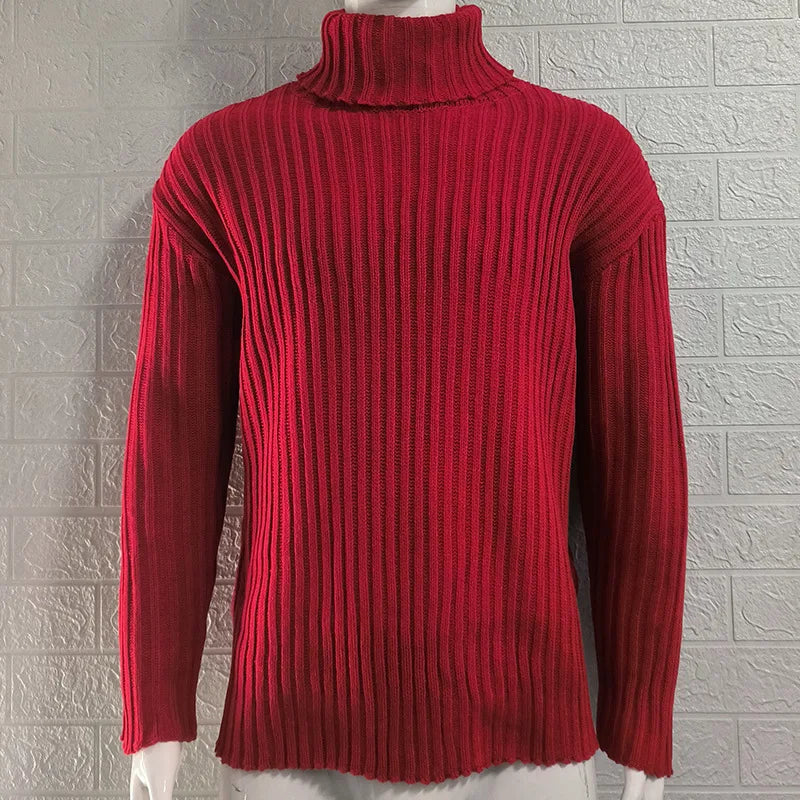 Herren Rollkragen Pullover Sweatshirt Pulli Zipper Sweater Shirt Langarmshirt