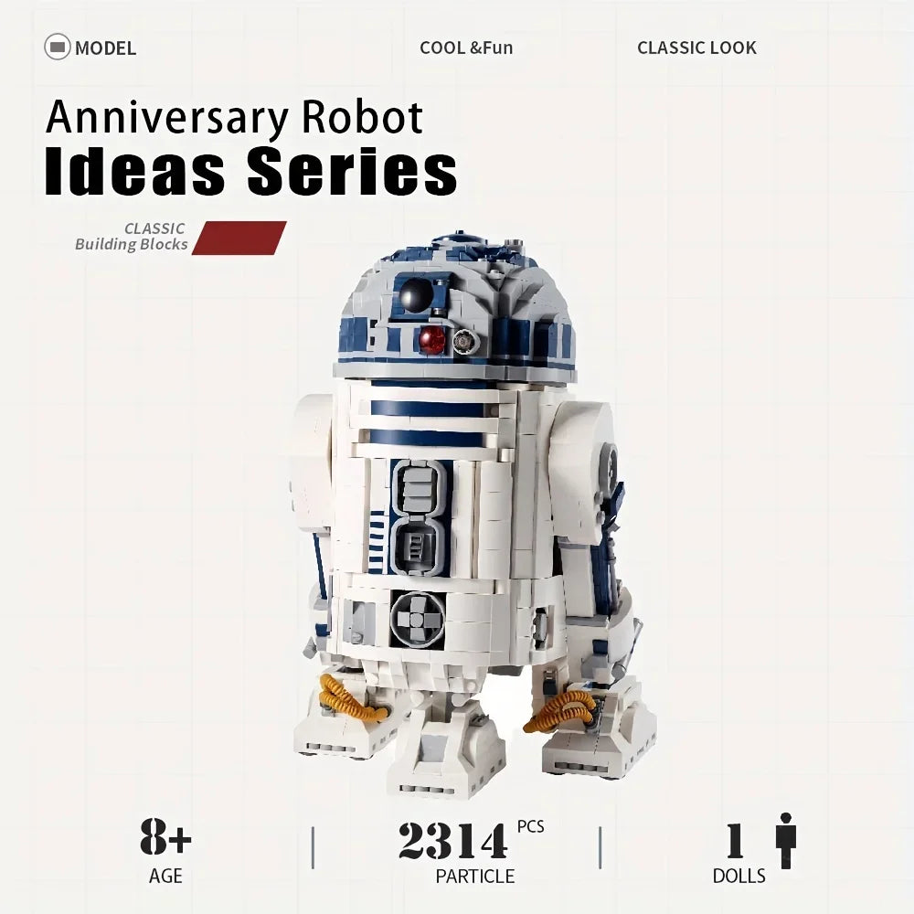 Technik Spielzeug R2D2 Modell Puzzle 2314 Teile 31CM Bausatz Kinder Geschenke