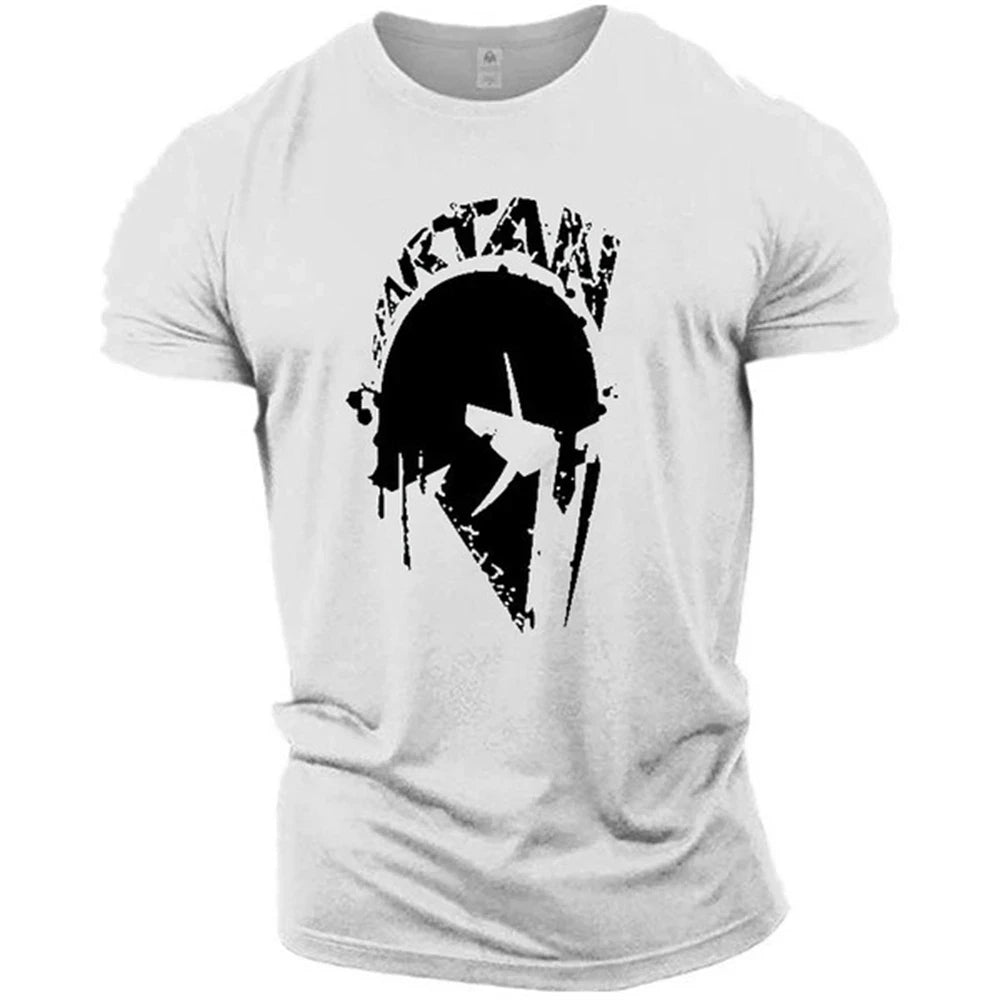GYM Shirt Sport T-Shirt Herren Fitness Sportswear Streetwear Sparta Helm Top
