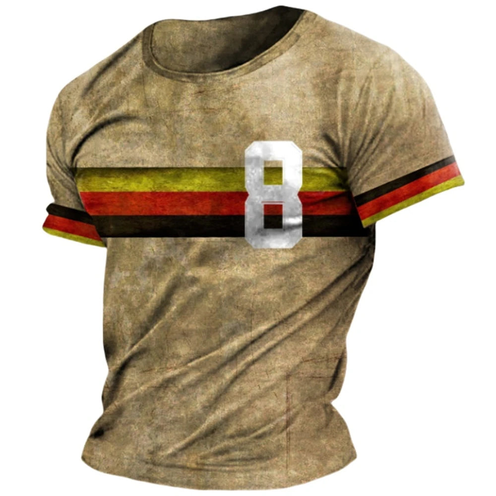Herren T-Shirt Deutschland Trikot 3D Shirt Streetwear Tank Top Fitness Hemd