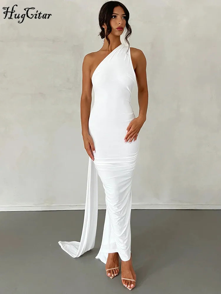 Frauen Kleid rückenfreies Partykleid Langeskleid Maxikleid Träger Abendkleid