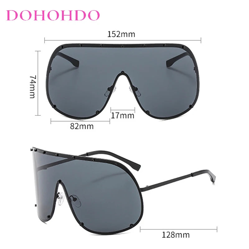 Occhiali da sole ovali oversize per donna e uomo Fotocromatici Polarizzati UV400