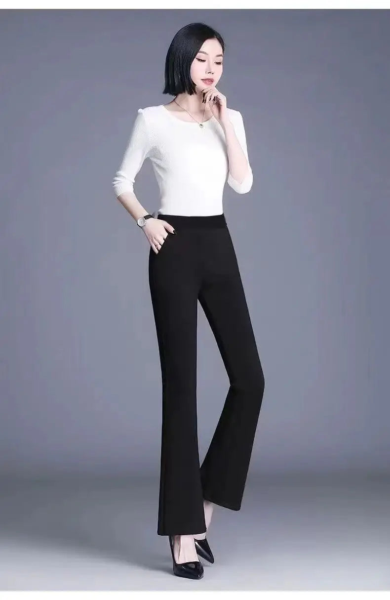 Damen Winter Warm Thermo Schlaghose Hose Innenfleece Stretch Hosen Leggins