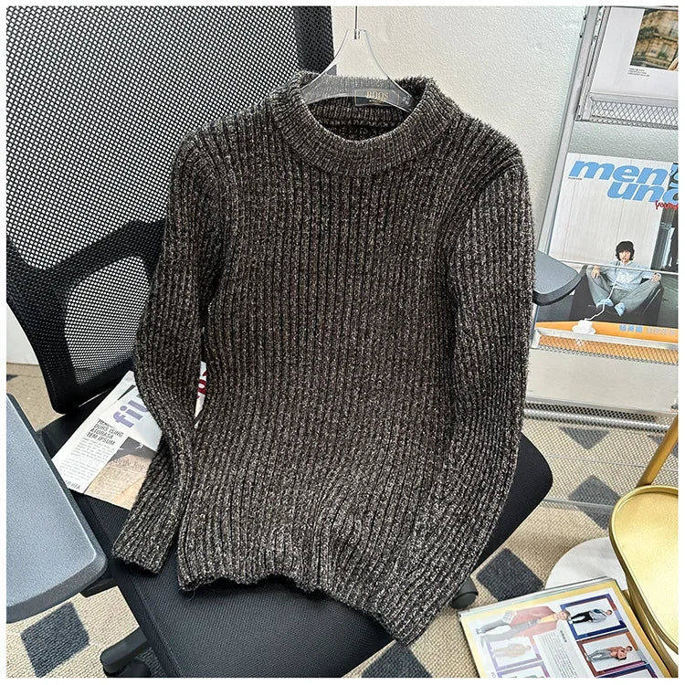 Herren Pullover Sweatshirt Leichter Pulli Sweater Langarm Shirt Strickpullover