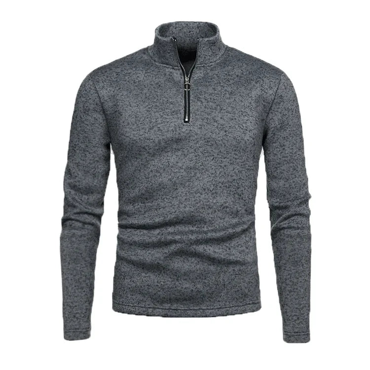 Herren Pullover Sweatshirt Troyer Pulli Sweater Stehkragen Zipper Langarmpulli