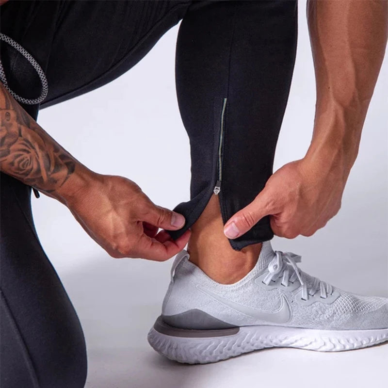 Herren Sporthose Jogger Jogginghose Sweatpants Trainingshose Cargo Hose mit Zip