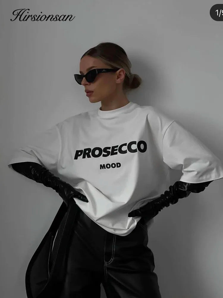 Damen Sommer Top Prosecco T-Shirt Rundausschnitt Hemd & Bluse Damentop Mädchen