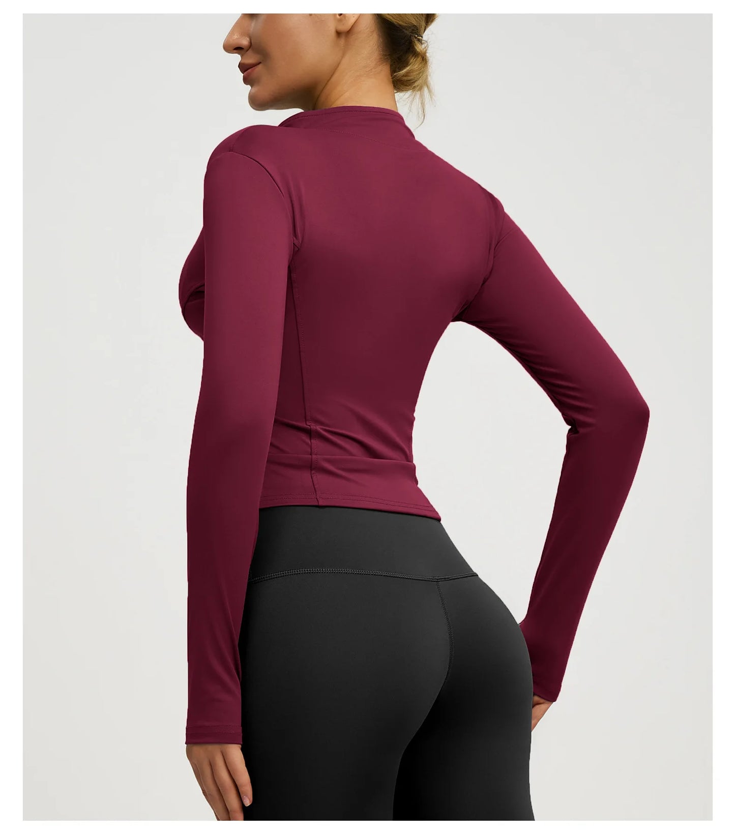 Felpa Donna Giacca Sportiva Con Zip Tuta Maniche Lunghe Cappuccio Maglia Shirt