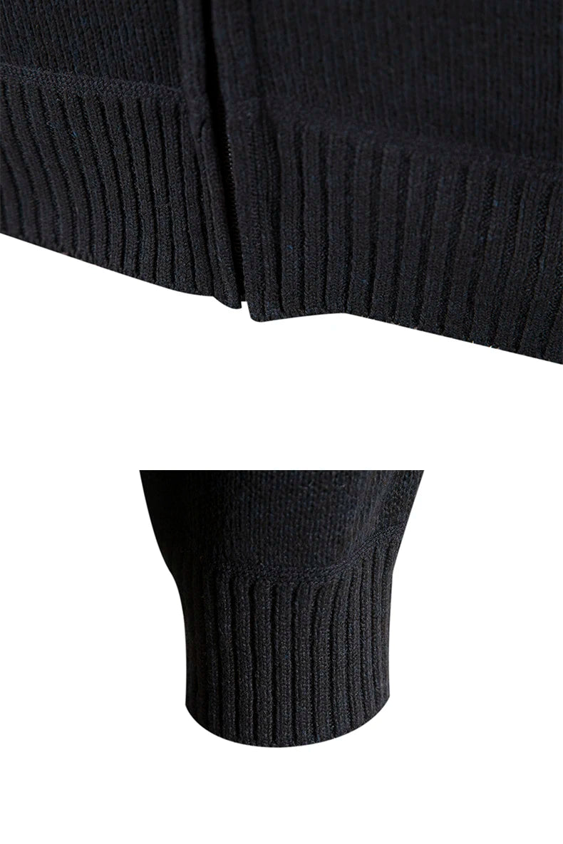 Herren Herbst Jacke Übergangsjacke Warme Sweatjacke Zipper Sweater Strickjacke