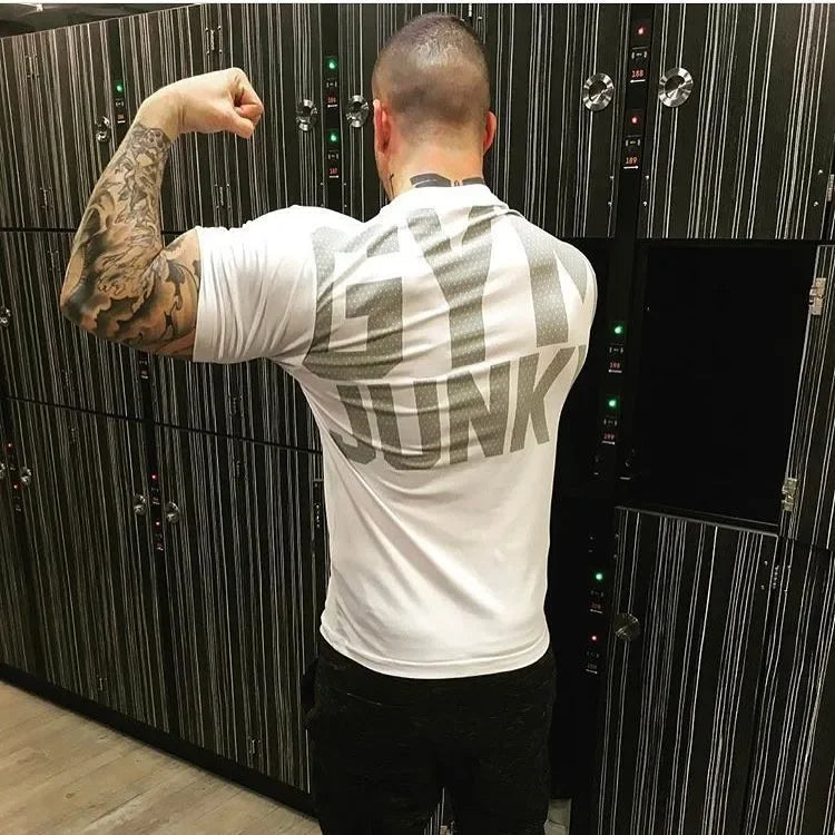 Herren T-Shirt Gym Junky Fitness Shirt Rundhals Unisex Streetwear Tank Top