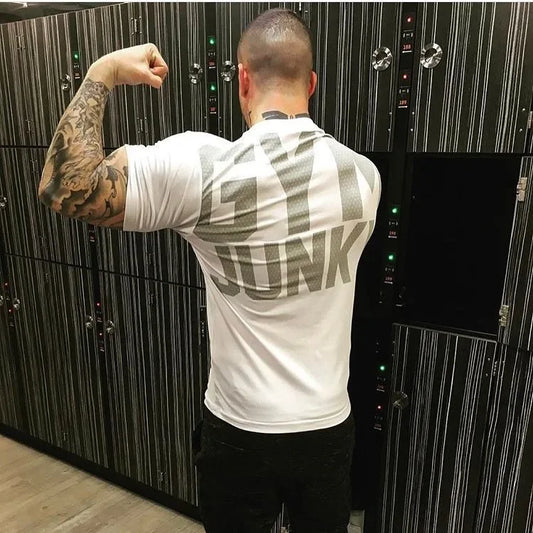Herren T-Shirt Gym Junky Fitness Shirt Rundhals Unisex Streetwear Tank Top